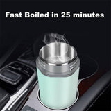 Car Portable 350ml Electric Cup 12V/7A 80W Heating Capacity 304 Stainless Steel Liner Auto-Shut-Off - Imported from UK