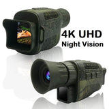 Night Vision Monocular 4K 36MP UHD Digital Infrared Rechargeable Night Vision Goggle with 1.5