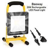 Beeway 20W Rechargeable LED Flood Light, Super Bright 3000LM IP65 Waterproof Work Light for Garage Garden Fishing Camping Car Repair BBQ - Imported from UK
