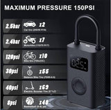 Xiaomi Mijia 2 Cordless Battery Powered Portable 150psi Tire Inflation Air Pump with Digital Tire Pressure Detection for Car, Scooter, Bike, Basket Ball and More (2nd Gen Electric Air Compressor) - Imported from UK
