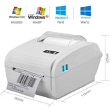 Thermal Label Printer 110mm Bluetooth iOS & Android Barcode Receipt Printer Wide Adjustable 160mm/s High-Speed Printing For Labeling Filing Mailing - Imported from UK