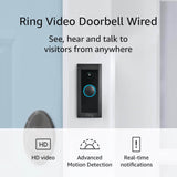 Ring Video Doorbell Wired, Doorbell Security Camera with 1080p HD Video, Two-Way Talk, Advanced Motion Detection (Newest Model) - Imported from UK