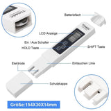 LAOYE PH Meter TDS EC Temperature Meter 4 in 1 Water Quality Tester Set with ATC, Ideal for Drinking Water, Swimming Pool, Aquarium, Pool, Laboratory - Imported from UK