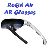 Rokid Air AR Glasses Augmented Reality Wearable Tech Headsets Smart Glasses for Movie Video Display, Myopia Friendly Portable Massive Screen with 1080P OLED Dual Display, 43°FoV, 55PPD - Imported from UK