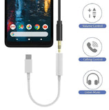 USB Type C to 3.5mm Headphone Jack Adapter USB Type C Aux 3.5mm Earphone Audio Jack Splitter - Imported from UK