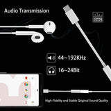 USB Type C to 3.5mm Headphone Jack Adapter USB Type C Aux 3.5mm Earphone Audio Jack Splitter - Imported from UK