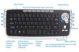 2.4G Wireless Trackball Keyboard for Smart PC TV Box, 78 Keys 1200 DPI - Imported from UK