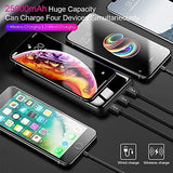 Power Bank 25000mAh with Wireless Charger & Large LCD Display Portable 3 Outputs & 2 Inputs, Ultra High Capacity External Battery Pack for iPhone, Android etc - Imported from UK