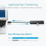 Anker 4-Port Ultra Slim USB 3.0 Data Hub A7516 - Imported from UK