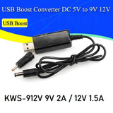 USB Boost Converter DC 5V to 9V 12V USB Step-up Converter Cable + 3.5x1.35mm Connecter For Power Supply/Charger/Power Converter - Imported from UK