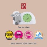 ZAZU The Lamb Clock - Sleep Trainer Clock with Nightlight for Kids, Light Up Alarm Clock, Helps Teach Your Child When to Wake Up with Visual Indicators, Adjustable Brightness, Auto Off - Imported from UK