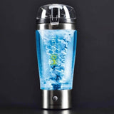 Goodmans portable electric water blender with a clear lid, stainless steel base