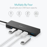 Anker 4-Port Ultra Slim USB 3.0 Data Hub A7516 - Imported from UK
