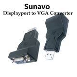 Sunavo DisplayPort to VGA Adapter 1080P DP Male to VGA Female Connector - Imported from UK