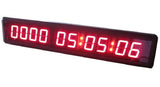 AZOOU 1.8" 10 Digits Large Aluminum LED Countdown Clock with IR Remote, Count Up to 10000 Days Hours Minutes Seconds, Red Color - Imported from UK