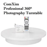 ComXim Professional 360° Photography Turntable, 40cm Diameter, Automatic Remote Control Angle, Speed, Direction, Various Rotation Mode with 5 Different Color Background - Imported from UK