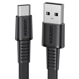 Ugreen 2M USB-A 2.0 to USB-C M - M Cable 18W Flat Type C Fast Charger Cable - Imported from UK