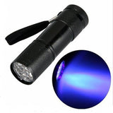 UV Torch Light, 9 LED 395nm Ultraviolet Flashlight, Handy Powerful UV Torch Light Essential for Home & Professional Use - Imported from UK