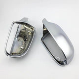 Audi Car Rearview Mirror Cover, for Audi A4 B8.5 A3 A5 S5 RS5 Matte Chrome Silver Protection Cap Car Styling, Without Side Assist - Imported from UK