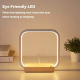 LED Desk Lamp with Wireless Charger, Touch Control Dimmable Eye-Caring Bedside Night Light - Imported from UK