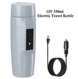 Rauwseul Portable 12V Electric Travel Kettle, 80W 350ml Car Kettle Boiler, Auto Shut-Off Mini Electric Tea/Coffee Mug - Imported from UK