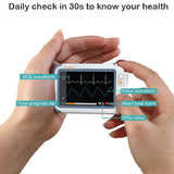 Wellue Checkme Lite SpO2 & ECG Advanced Monitor, Wireless Detection Device with ECG Tracking Function Bluetooth Portable Blood Oxygen Saturation Monitor Tracker Free APP for iOS Android & PC Software - Imported from UK