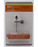 JK MIC-J 043 Omnidirectional Condenser Lapel Microphone, Lavalier/Recording Microphone (Locking Screw 1/8" Plug) - Imported from UK