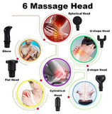 JEERSONN Muscle Massage Gun with 6 Massage Heads 30 Speeds & LCD Display, Ultra-Quiet Hand-Held Deep Tissue Muscle Massager - Imported from UK