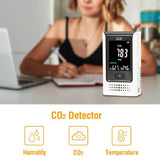 CEM CO2 Carbon Dioxide Detector, Rechargeable Detector with NDIR Sensor, Temperature & Humidity, 0~5000ppm Range - Imported from UK