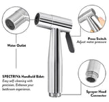 Handheld Bidet Sprayer Set with T-Adapter, 304 Stainless Steel Handheld Muslim Shower with 1.5M Shower Hose & Adjustable Water Pressure - Imported from UK