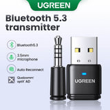 UGREEN CM668 USB Bluetooth 5.3 Transmitter APTX HD 3.5mm Audio Adapter, Plug & Play for PS4 PS5 Switch Gaming Mac - Imported from UK