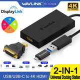 WAVLINK USB 3.0 to HDMI 4K Video Display Adapter, 3840 x 2160@30Hz, Support Windows & Mac OS 10.10 or above & Android 7.0 0r above - Imported from UK