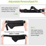 Waist Pack with Water Bottle Holder & 2 Zipped Pockets, Unisex Hydration Packs Waist Fanny Pack with Adjustable Belt for Sport Running Hiking Jogging - Imported from UK