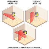 Firecore F112R Self-Leveling Horizontal/Vertical Cross-Line Laser Leveler with Magnetic Bracket - Imported from UK