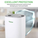MeacoDry ABC 10L Dehumidifier, Ultra Quiet Energy Efficient Electric Compressor Dehumidifier Ideal for Home, Kitchen, Bedroom, Bathroom, Crawl Space, Baby Room, RV, Caravan, Removes Condensation, Damp Mold & Moisture - Imported from UK