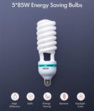 ESDDI Photography Lighting Kit, Adjustable 2.6Mx3M Background Support System with 3 Color Backdrop Fabric Photo Studio Softbox Sets, 5x 85W Bulb, 2x Umbrellas Light Stand & Carrying Bag - Imported from UK