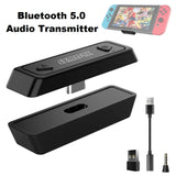 SZMDLX Bluetooth 5.0 Audio Transmitter with USB C & Microphone, Wireless Adapter for PS4 TV PC, Pair with 2 Devices - Imported from UK