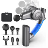 RENPHO Massage Gun Deep Tissue Muscle Massager with Adjustable Arm & 6 Massage Head, Percussion Handheld Electric Muscle Massager for Sore Muscle, Stiffness Pain Recovery - Imported from UK