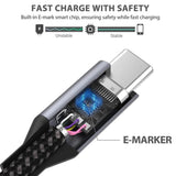 NIMASO USB C to USB C Cable 3m/10ft 100W Braided USB-C Cable Type C Fast Charging Cable - Imported from UK