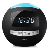 Raynic Digital Dimmable Alarm Clock with FM Radio, Bluetooth Speaker with Multi-Color Night Light & USB Charging Ports (Container Product as it is, No Warranty, No Guarantee, No Return, No Exchange) - Imported from UK