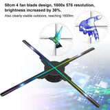 Z7H 3D Hologram Fan Projector for Advertising Displayc1600x576 Resolution (51cm) 3D Holographic Fan Support WIFI Connection for Shops Bars Advertising Sign - Imported from UK