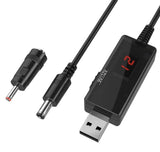 USB Boost Converter DC 5V to 9V 12V USB Step-up Converter Cable + 3.5x1.35mm Connecter For Power Supply/Charger/Power Converter - Imported from UK