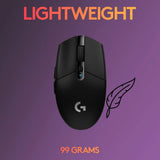 Logitech G305 LIGHTSPEED Wireless Gaming Mouse, Hero 12K Sensor, 12000 DPI, Lightweight, 6 Programmable Buttons, 250h Battery Life, On-Board Memory, PC/Mac (Container Product Without Box) - Imported from UK