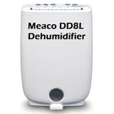 Meaco DD8L 8L/Day 650W Desiccant Dehumidifier with 3 Speed, Anti-Bacterial Continuous Drainage for Damp Condensation & Laundry Drying (Container Product Without Box) - Imported from UK