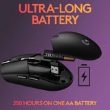 Logitech G305 LIGHTSPEED Wireless Gaming Mouse, Hero 12K Sensor, 12000 DPI, Lightweight, 6 Programmable Buttons, 250h Battery Life, On-Board Memory, PC/Mac (Container Product Without Box) - Imported from UK