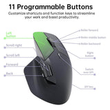Rapoo MT760M Multi-Mode Wireless Optical Mouse, Bluetooth 5.0 & 2.4G Multi-Mode Connection Up to 4 Devices, 11 Programmable Buttons, 4000 DPI HD Sensor (Container Product Without Box) - Imported from UK