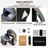 New Fashion Anti-Theft Sling USB Shoulder Bag With Password Lock Waterproof Anti-Scratch Crossbody Unisex Bag - Imported from UK