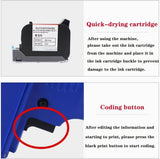 SEAAN Handheld TIJ Inkjet Printer with 4.3" Touch Screen, Smart Coding Machine Automatic Laser Printer for Printing Food Production Date Carton Barcode Price Tag Number - Imported from UK