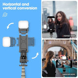 Fotopro Fill Light Selfie Stick Tripod, 4-in-1 Bluetooth 360° Rotation Phone Stand Holder, Compatible with iOS & Android Smartphone - Imported from UK