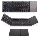 Jelly Comb Foldable Bluetooth Keyboard with Touchpad, Dual Mode Rechargeable Keyboard for Windows Android Tablet Smartphone Surface & More - Imported from UK